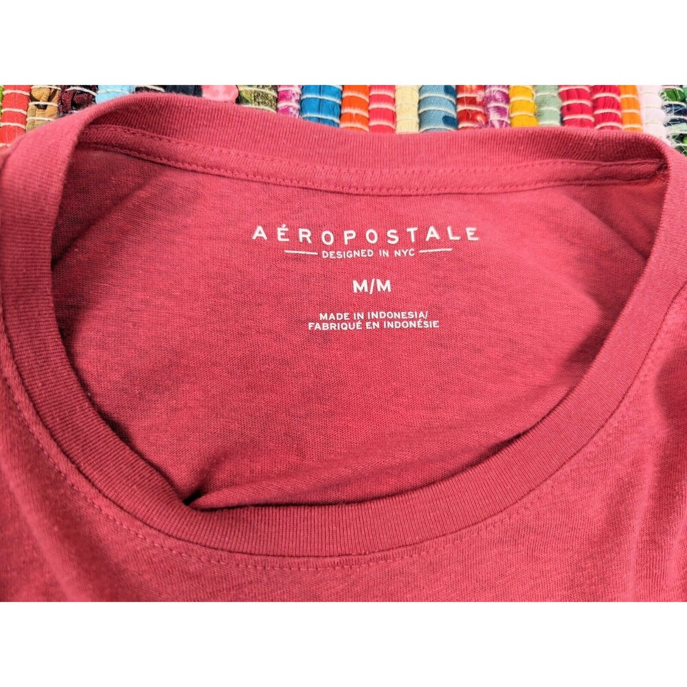 Aeropostale Women's Brooklyn M Pink Red Graphic T-Shirt Tee Cotton Blend - Picture 3 of 8